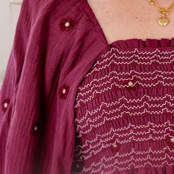 Chic Soul Maroon Long Sleeve Dress - Picture 2 of 2